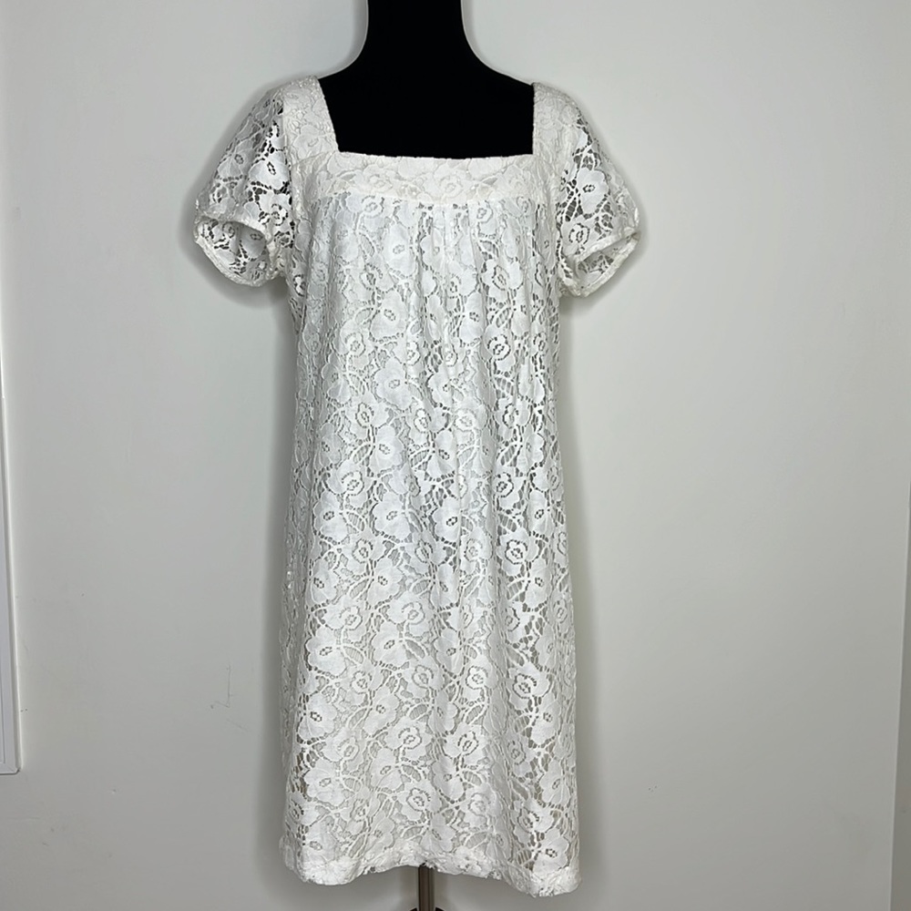 MSK Ivory Lace Dress 8